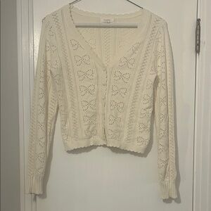 Z Supply Gemma Pointelle Cardigan - Cream